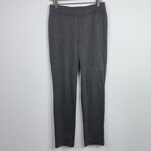 J.Jill Pants Women S Grey Ponte Slim Leg Pull-On Career Minimalist Preppy Office
